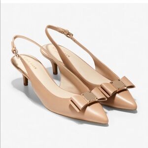 Cole Haan Tali Bow Slingback Kitten Heels
